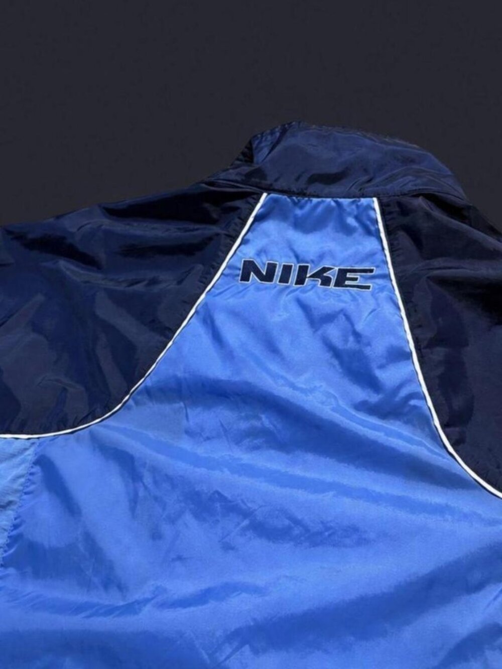 Nike Blue Navy Colorblock Full Zip Windbreaker M/L